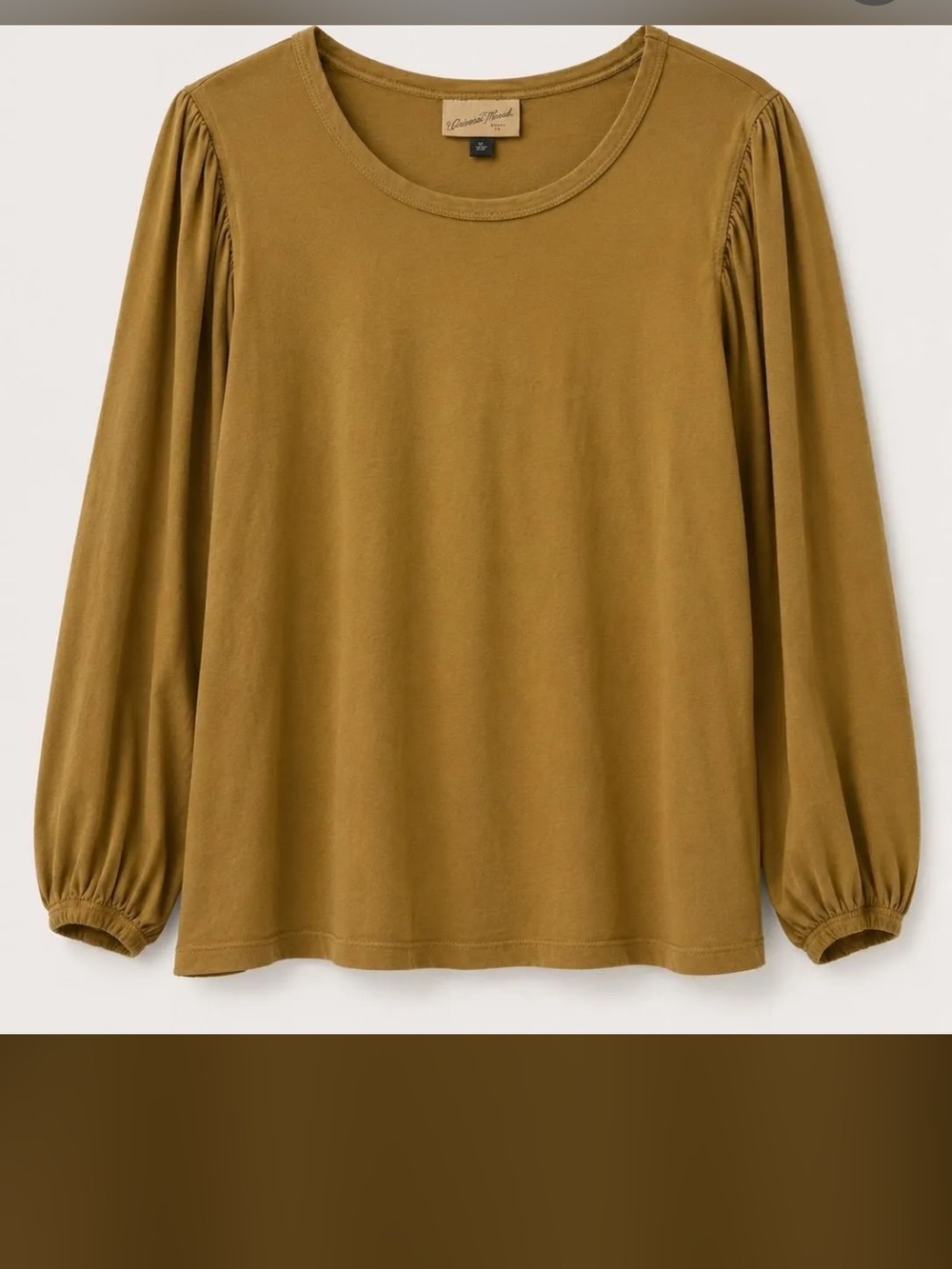 Universal Thread Women's Long Sleeve Crewneck Top in Mustard